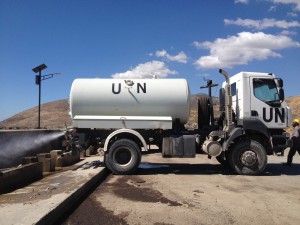 UN tanker truck offloading the raw sewage of MINUSTAH Peacekeepers at Morne a Cabrit sewage treatment plant in January 2013. Photo: Isabeau Doucet